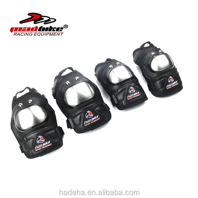 Madbike Motocross knee elbow protection with stainless steel protector