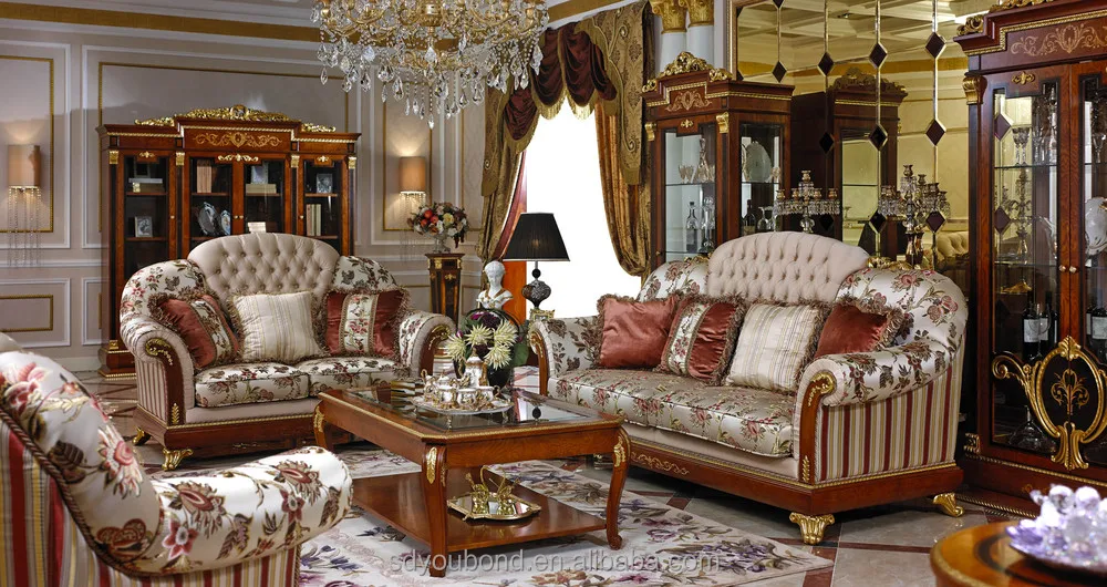 0038 Saudi Arabia Antique Living Room Arabic Sofa Set Majlis Furniture