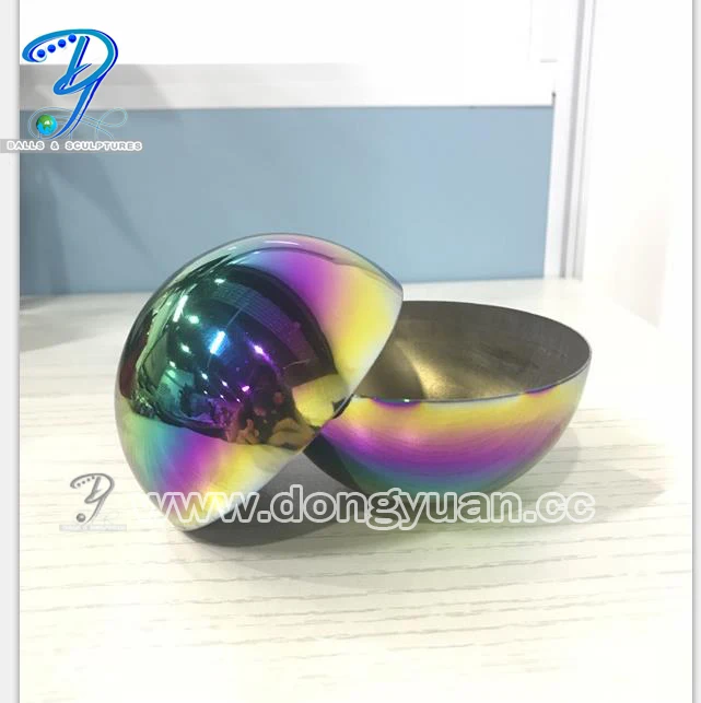 Hemispherical Metal Sphere, Stainless Steel Half Ball with hole for Lamp Lights Decoration