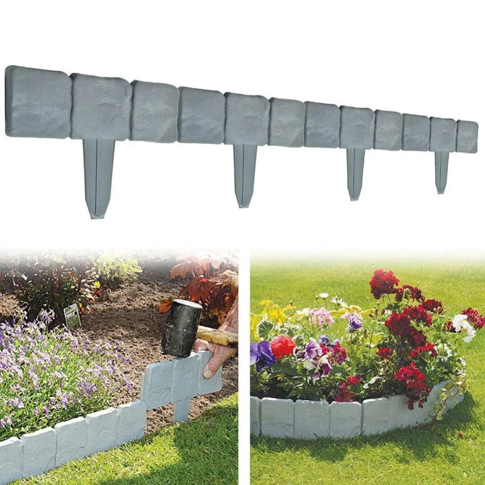 2.5 m lawn plastic border edge,in brown colour