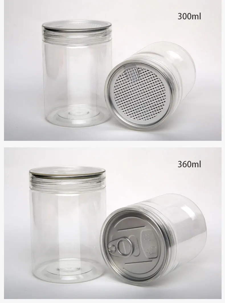 Food Grade Easy Open Plastic Bottles 300ml Candy Nuts Jars Plastic Jar Container With Lids Buy