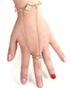 Fashion Women Girl Rhinestone Hand Harness Bangle Chain Link Finger Ring Bracelet
