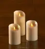 a set of 3 electric moving wick candles flickering remote control led candle