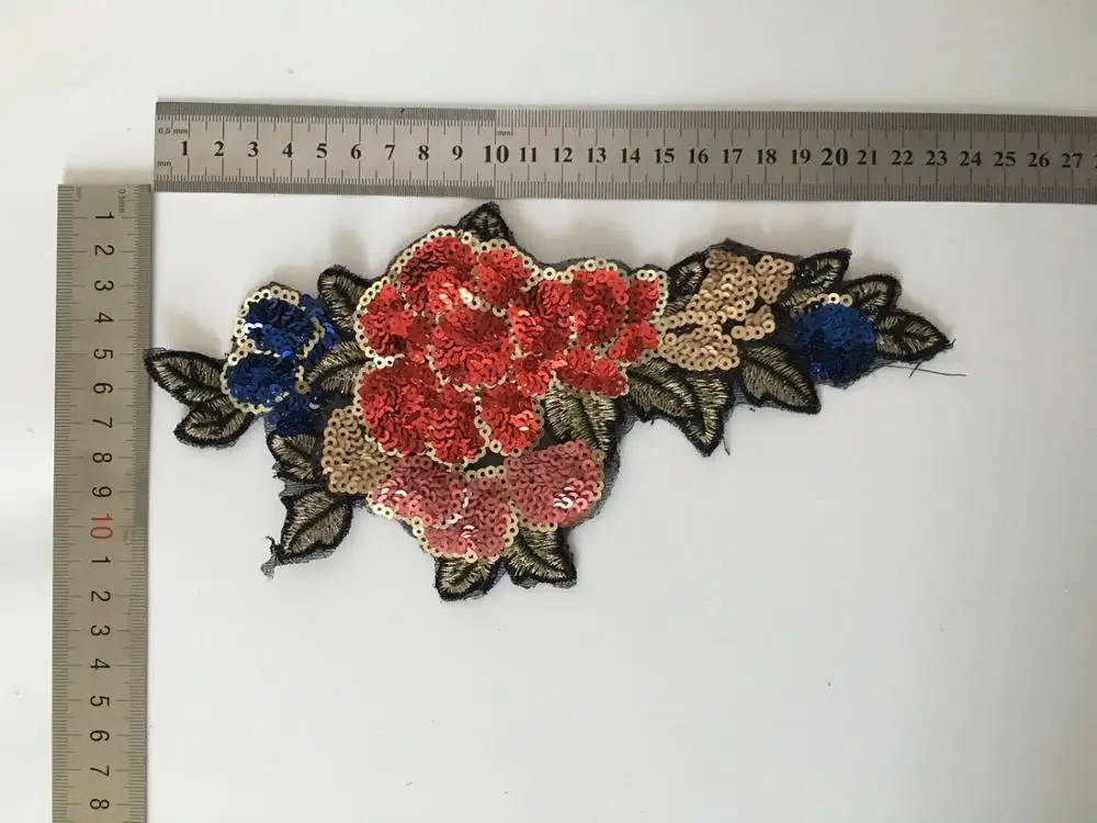 Sew On Sequin Patch Beaded Rhinestone Patches For Clothing