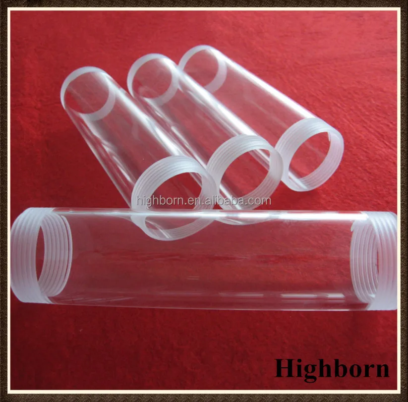 Clear Threaded Quartz Glass Tube Buy Threaded Quartz Tube,Clear