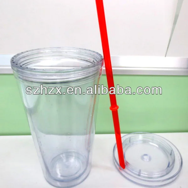 Plastic Gl Cup Reusable With Straw Custom Shape Plastic Gl Cup Reusable