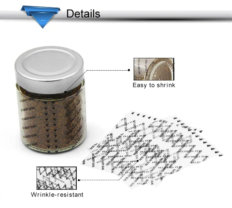 16 Years Factory Clear Custom Made Pvc Heat Shrink Tamper Evident Band