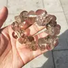 New product clear crystal Skull Profile Links Biker Bracelet for sale
