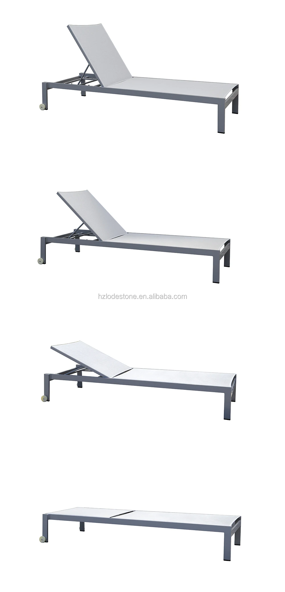 Fashionable Outdoor Aluminium Reclining Sling Cheap Pool Loungers Buy