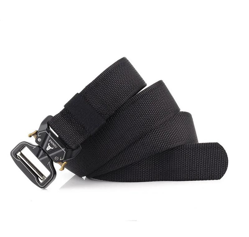 Adjustable hunting waist brand canvas nylon webbing custom military belt for army