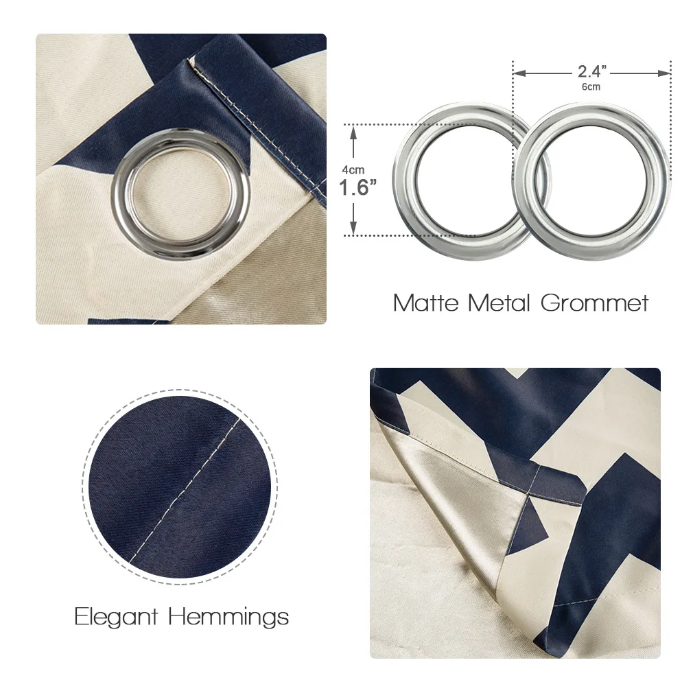 2018 New fashion desgin  striped blackout curtain ready made