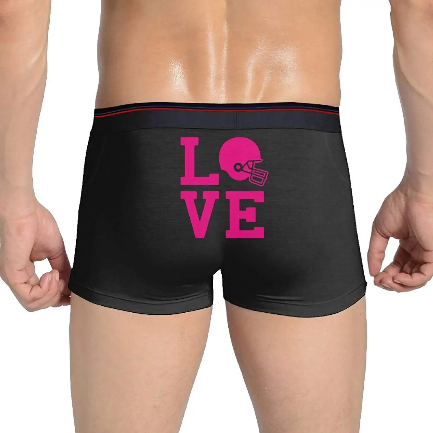 Love Rugby Football Men Cotton Boxer Briefs Underwear Shorts Underpants