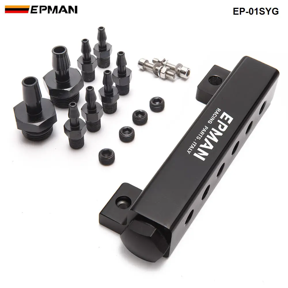 Epman Aluminum Turbo Wastegate Boost Vacuum Intake Manifold 6 Port 1/8