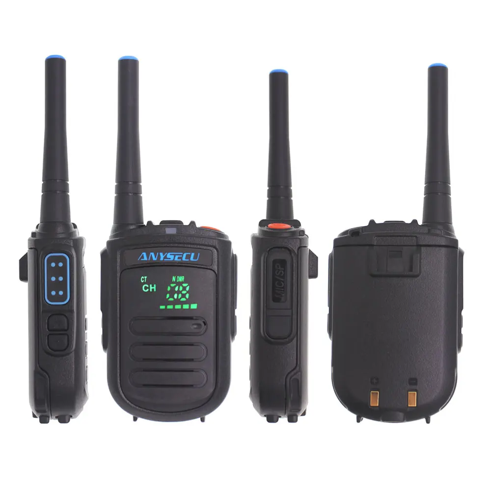 Mini Hidden Display Walkie Talkie 2w Dmr And Analog Uhf 400-470mhz Two ...