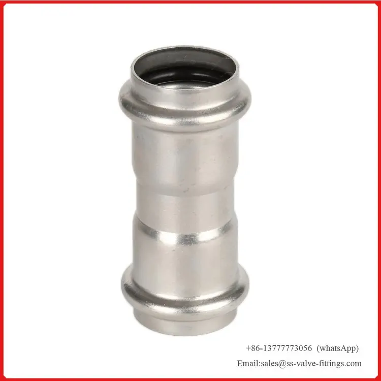 Press Pipe Fitting End Stainless Steel Press Coupling V Profile