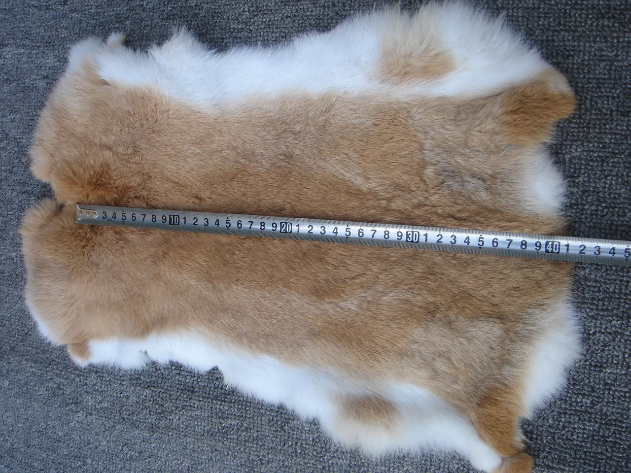 Natural Genuine Natural Color Chinchilla Rabbit Fur Pelt Real Dyed Skin ...