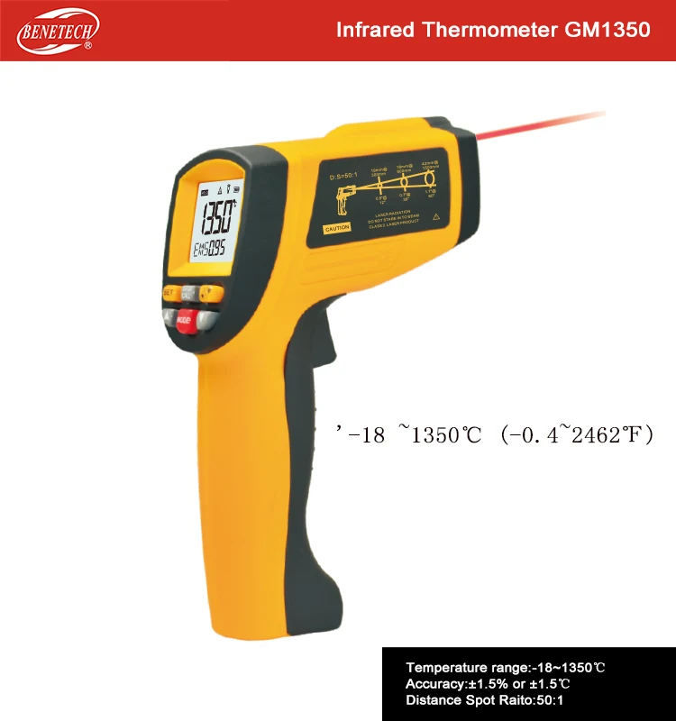 Ce Fcc Rohs Certification Industrial Thermometer Temperature Gun