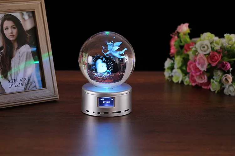 product 3d laser engraved clear color mp3 led base crystal ball for wedding love souvenirs crystal glass ball-30