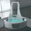 Top Shower Acrylic Massage Bubble Bath Tub with Lighting and TV Rainfall Bathtub