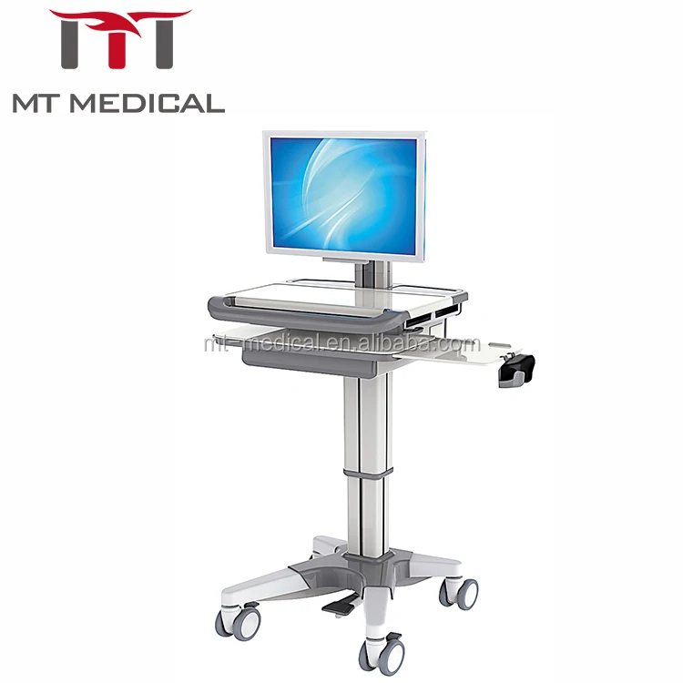 Hospital ABS Latop Wireless Computer Nursing Trolley