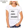 Tongyang High Quality Customized Women tshirt Print Your Own Design / LOGO / QR code/photo Casual t shirts