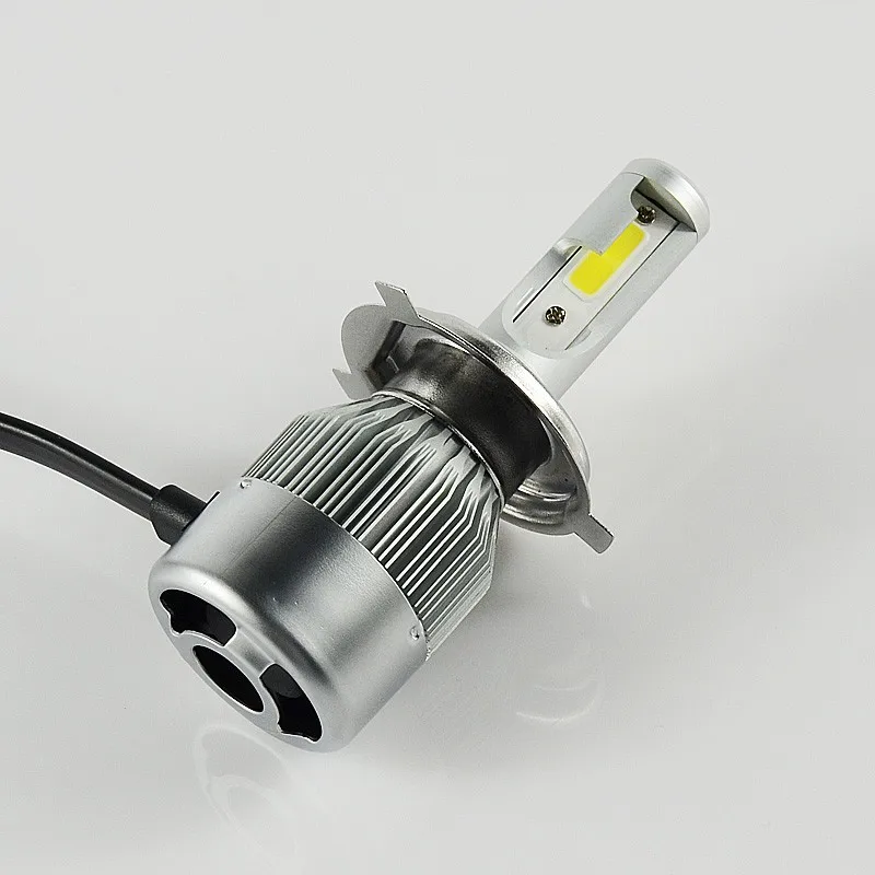 36w Cob Car H4 Led Headlight C6 Bulbs 6000k White Led Headlight Buy