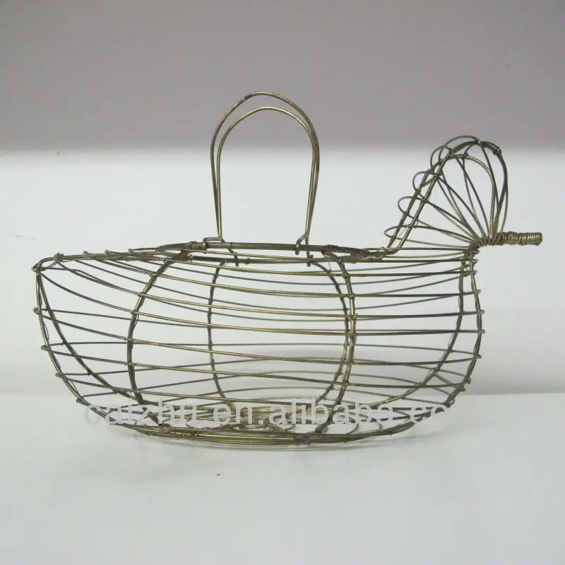 Duck Chicken Shaped Metal Wire Easter Egg Baskets Wholesales Display Holder Buy Easter Egg
