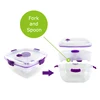 N2429-1 Air Lock Heating Plastic Food Storage Microwave Food Container