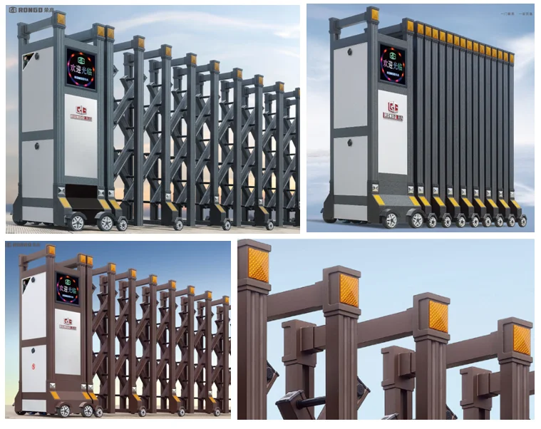 Rongo Aluminum Electric Folding Gate / Retractable Gate/ Accordion Gate