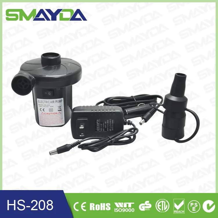 Factory Price 2 way Ac+dc Electric Air Pump For Inflatable Products Hs