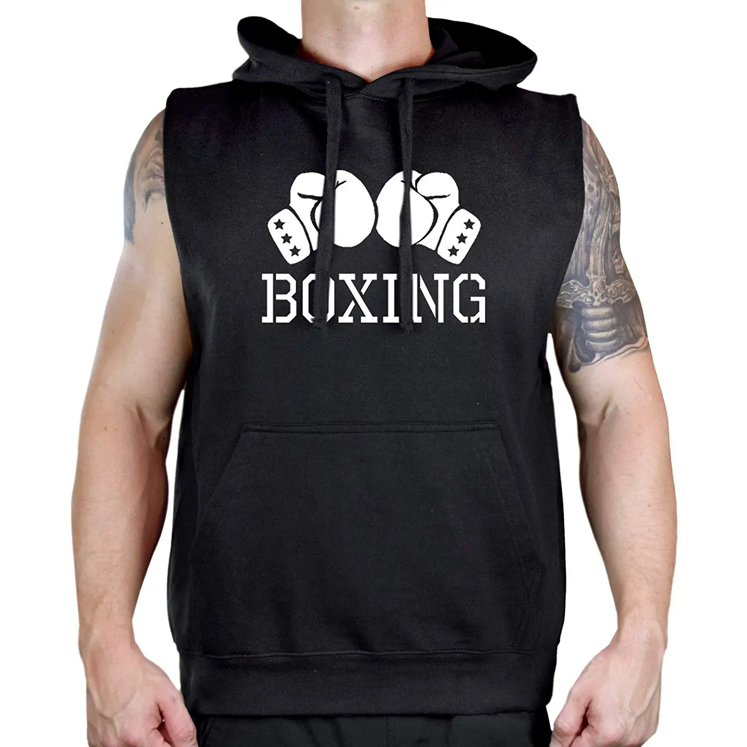 adidas boxing sleeveless hoodie