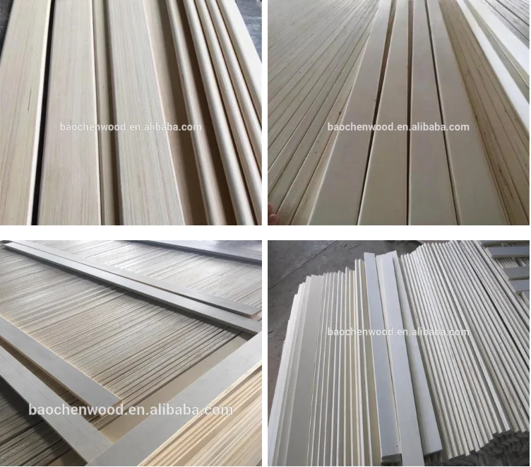 E0 Glue Wooden Lvl Slat/ Curved Lvl Bed Slats/ Flat Poplar Lvl In Best