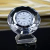 Elegant clear diamond shape digital crystal clock for party gifts