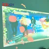 Jumping dancing fruit cut AR projection system+3D interactive wall projection for advertising wedding shopping mall