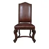 DCY-3F-2 PU Leather / Linen Wood Frame Solid Wood Carving Cafe / Dining / Restaurant / Banquet / Hotel Chair