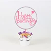 New Acrylic Cake Topper Insert Card Cake Decoration Baking Happy Birthday Party Acrylic Top Hat