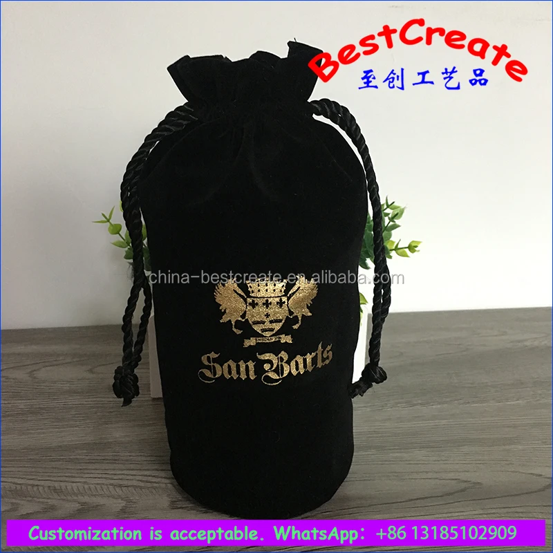 black velvet wine bags