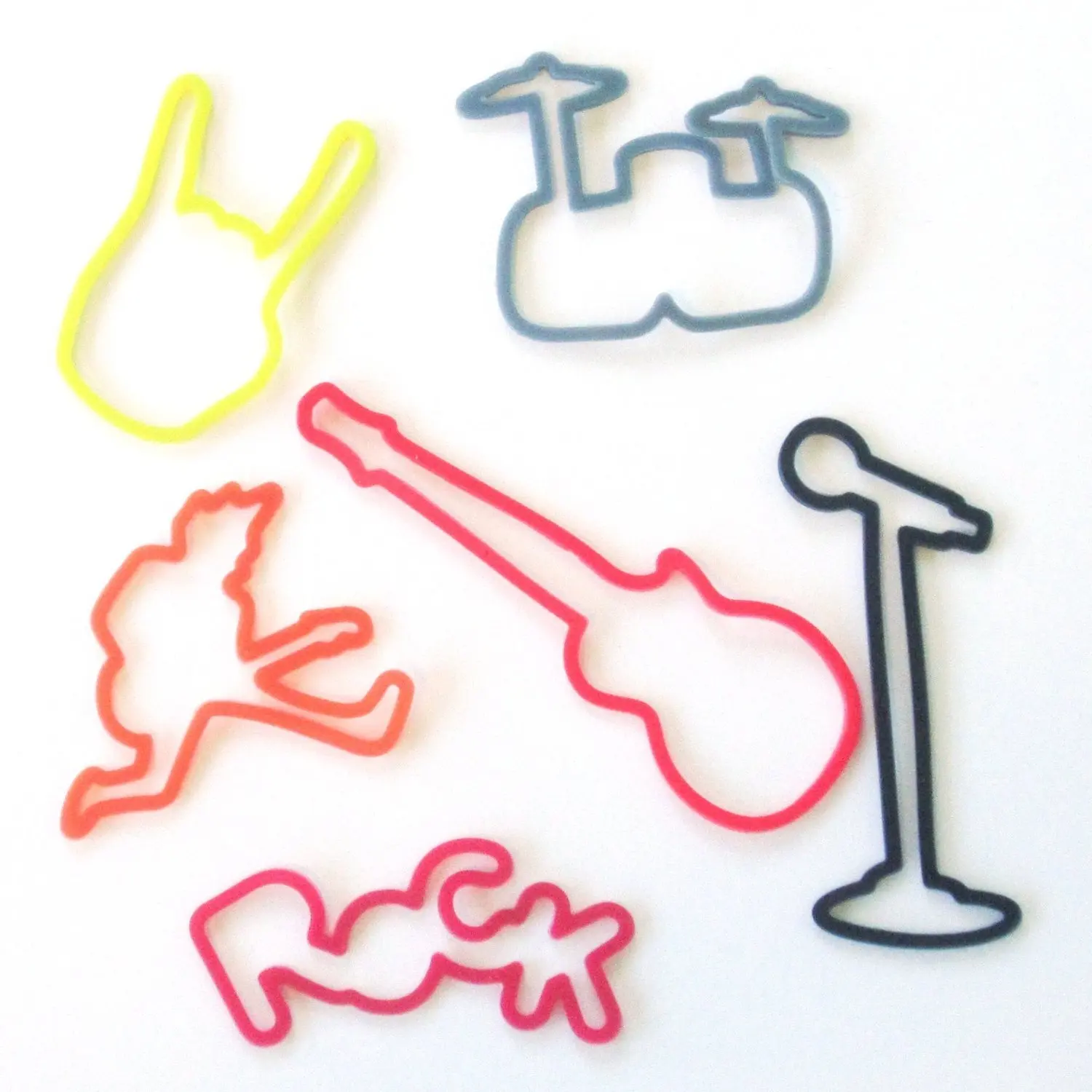 Silly Band Bracelets Find Deals On Line Get Quotations Fun Rock And Roll Shapes Silly Bandz Rubber Band Bracelets Party Favors 6 Packs With