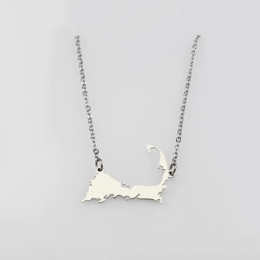 Hot Selling Stainless Steel Cape Cod Map Necklace Buy Cute Cape Cod