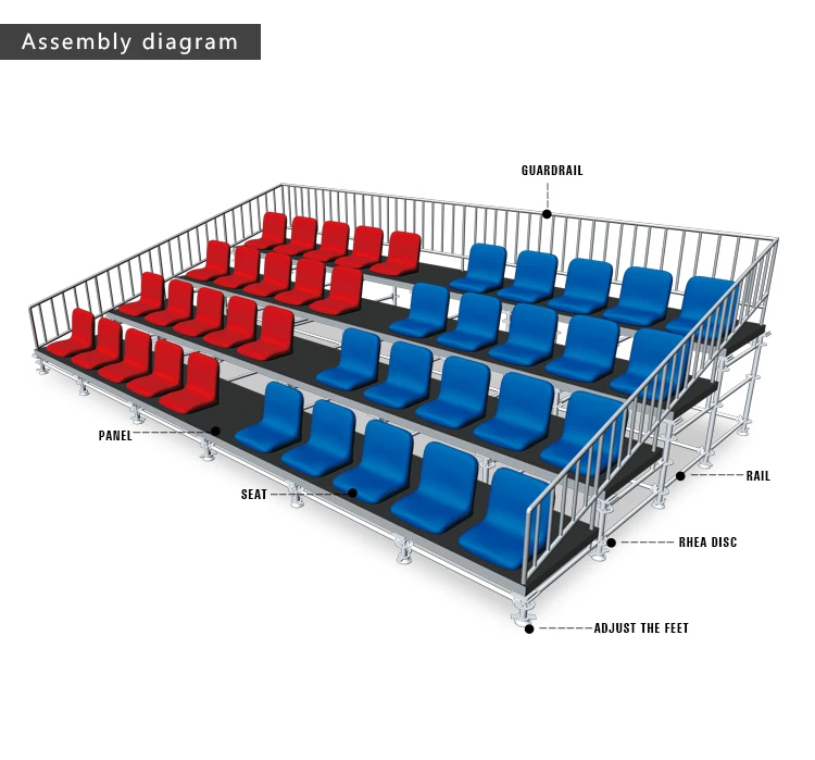 户外智能看台金属结构为体育活动脚手架临时论坛体育场