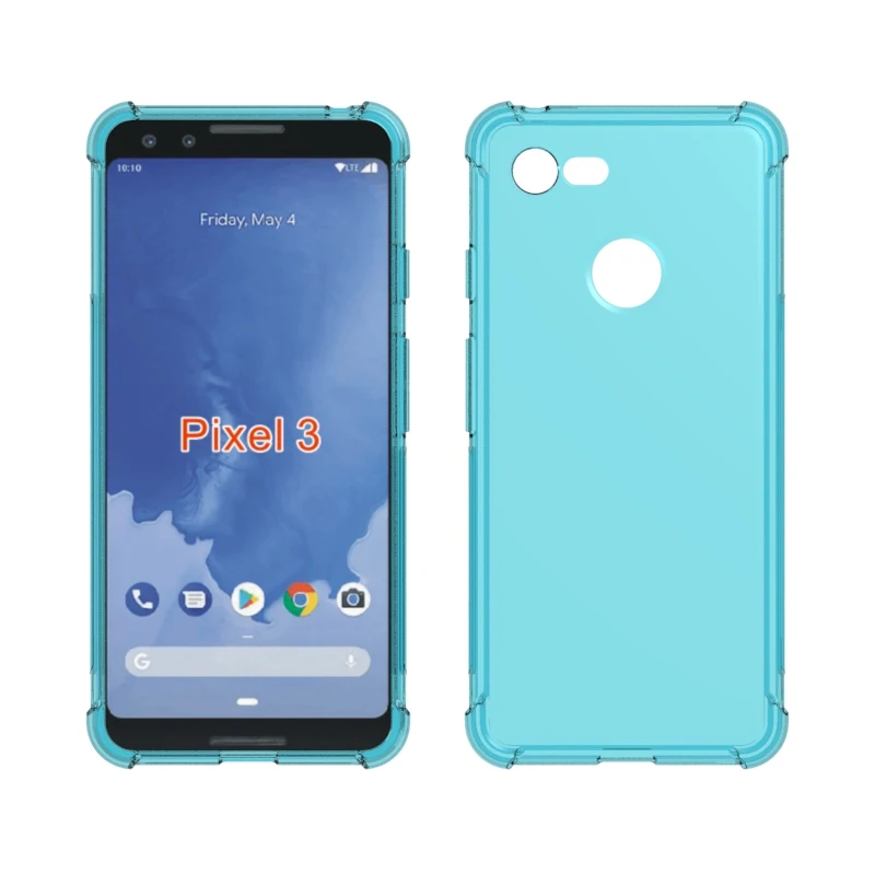 Transparent Shockproof soft Tpu cover case For Google Pixel 3