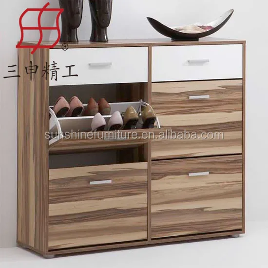 wooden shoe rack with cover