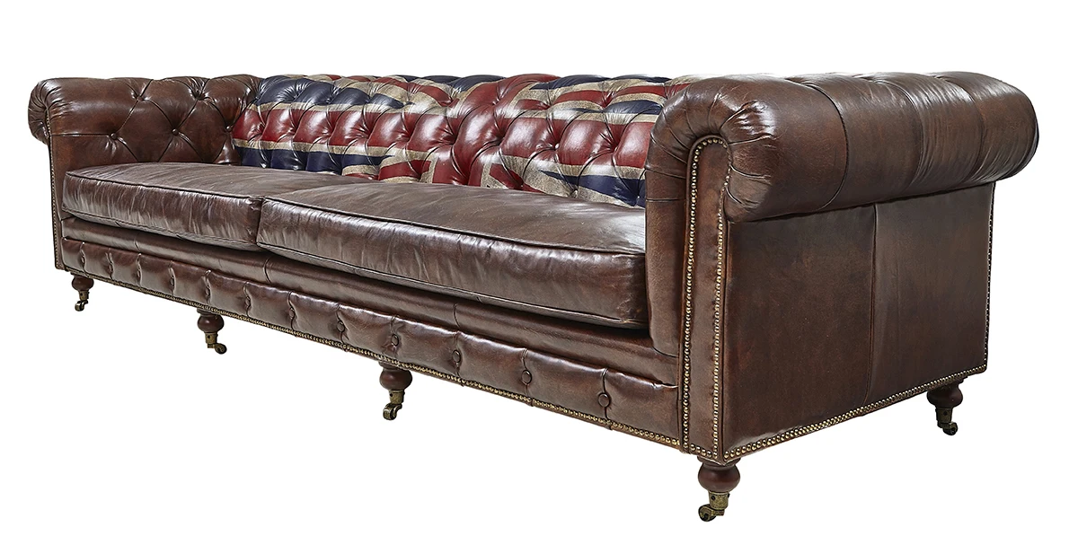 union rustic sherly leather sofa