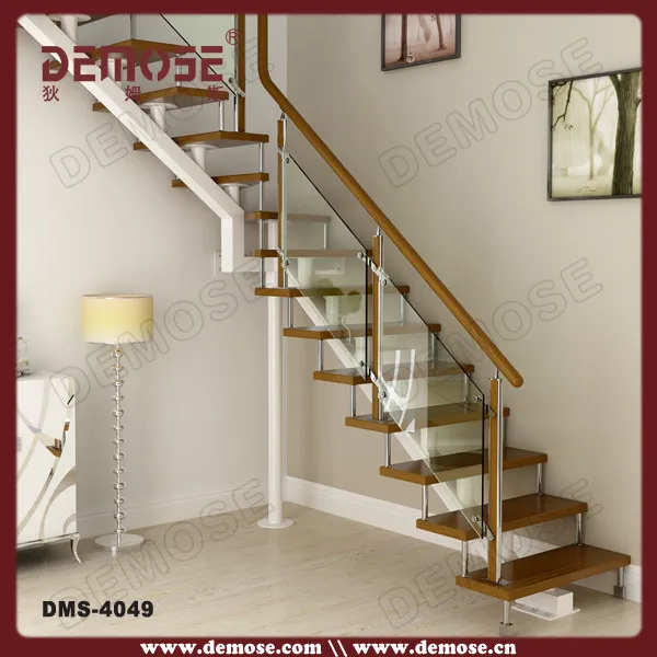 Diseños de interiores escaleras de madera con barandas de vidrio ...
