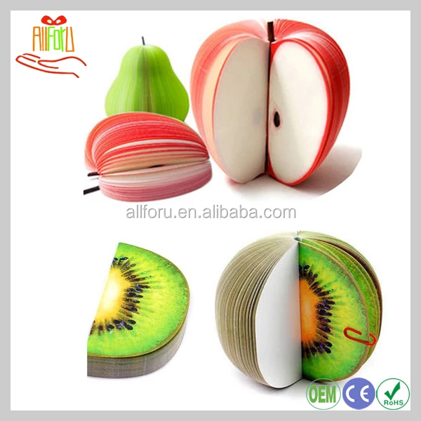 Writing Stationary Post Party Gift 3D Fruit Shaped Memo Note Pad 150-Page 