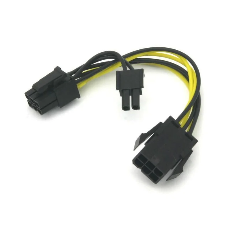 60cm Pcie 6pin Male To Pcie 6+2 Pin Male Power Cable For Video Graphics ...