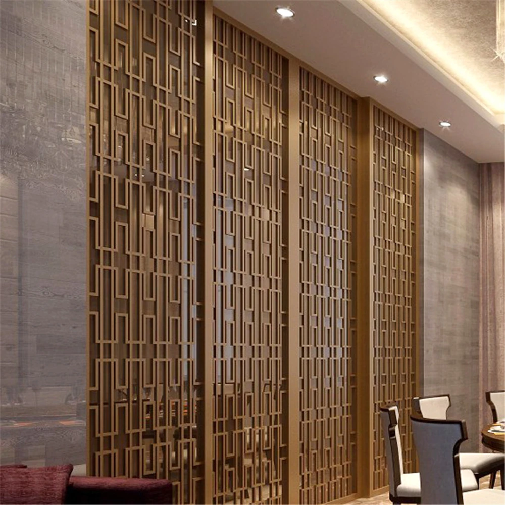 Malaysia Dubai Style Luxury Aluminium Partition Laser Cut Metal Room Wall Divider