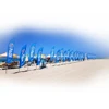 Custom Size 100% Polyester Beach Rectangle Flags With Ground Spike