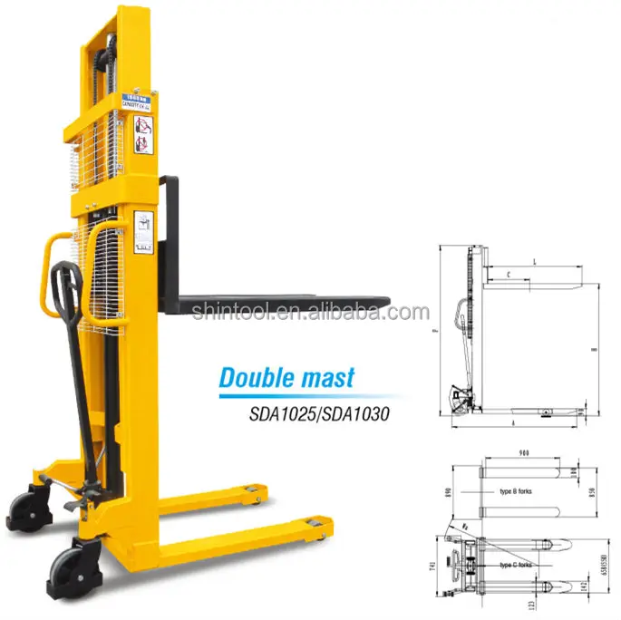 hydraulic pump design Hand Stacker Lift Stacker Manual Hand Hydraulic Sda1516