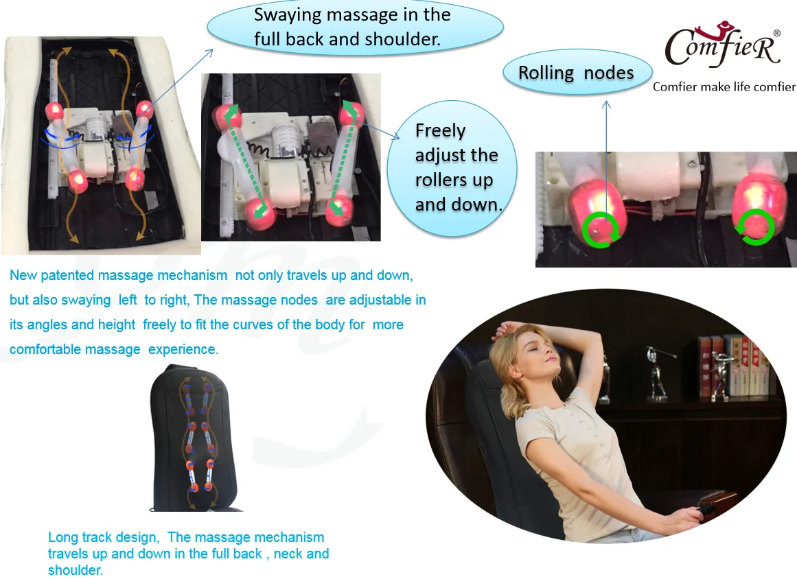 Popular Shiatsu full body massage seat cushion with heat